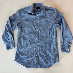 New WOT Men's Banana Republic Blue and White button up dress shirt